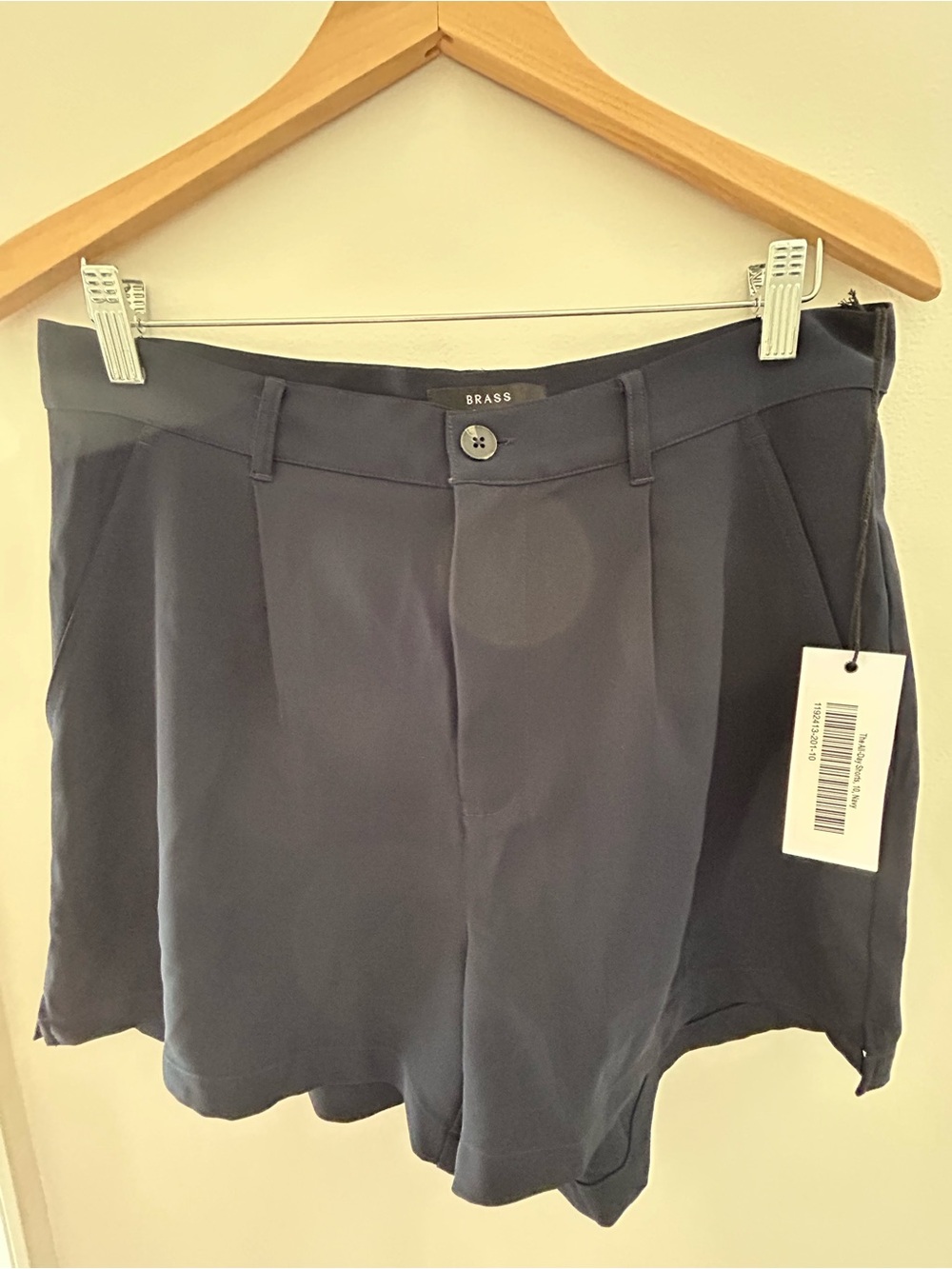 NWT BRASS The All-Day Shorts Size 10 in Navy